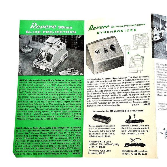 Revere Photo Equipment Booklet Mid Century Ephemera Vintage Photography 50s - Picture 7 of 10